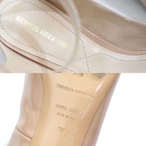 Nicholas Kirkwood Lola Patent Blush Pearl Flats - Picture 5 of 8